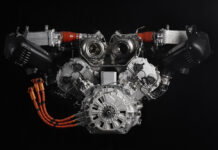 Lamborghini hybrid twin-turbo V8 engine
